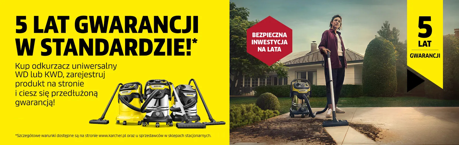Gwarancja 5 lat na odkurzacze WD